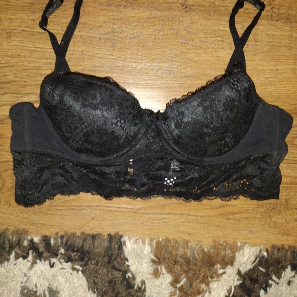 Adore Me Black Lace Bra